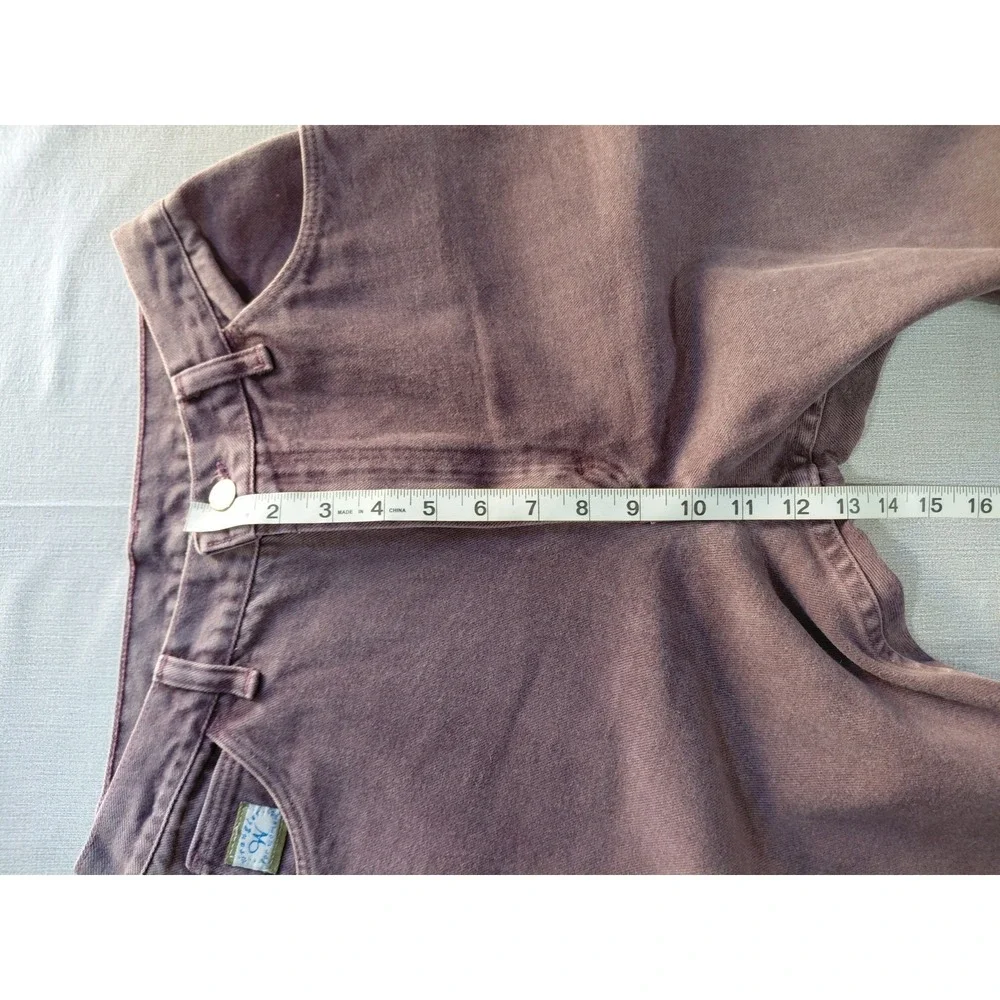 Vtg Wrangler for Women High Rise Tapered Leg Jeans 12x34‎ Purple Denim